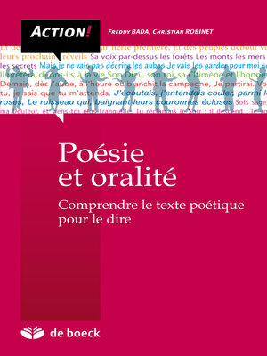 cover image of Poésie et oralité